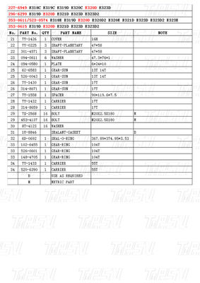 OEM Steel 227-6949 296-6299 353-0611 523-0574 353-0615 E320D Excavator Travel Drive Catalog Gearbox Assembly