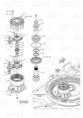 Varied Weight Steel 378-9543 378-9544 E374F Excavator Swing Drive Catalog With Custom Colors