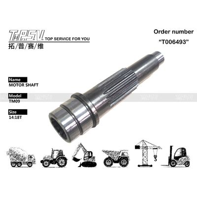 Color Black TM09 Excavator Travel Motor Shaft Hydraulic Pump Parts for Machinery Repair and Maintenance Solutions Provider