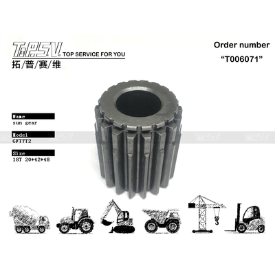 FR60-7 Excavator Travel 2 Stage Sun Gear Models Excavator Sun Gear In Black Planetary Reducer