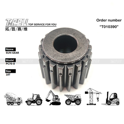 TZ110D1006-00 Depends On Size PC70-8 Excavator Travel 2 Stage Sun Gear with Gear Oil Maintenance and Hydraulic Motor Drive