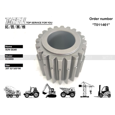 VOE14599938 Black Color EC300D Excavator Travel 3 Stage Sun Gear For Dealed Bag Machinery