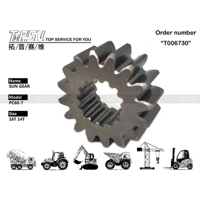 High Durability PC60-7 Excavator Travel Sun Gear with Availability and Hydraulic Motor Drive
