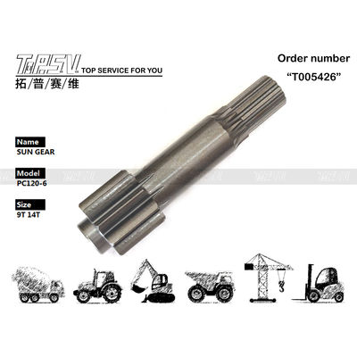Dealed Bag Black Color PC120-6 Excavator Travel 1 Stage Sun Gear Parts for Transport Packaging