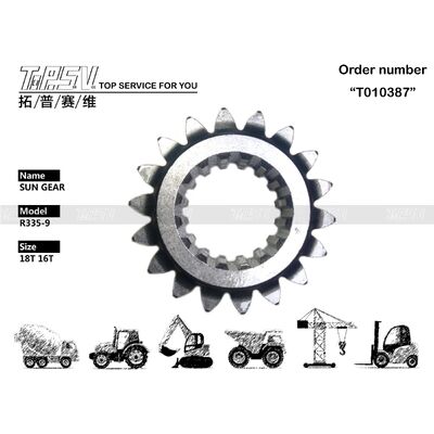 XKAQ-00456 Gear Oil Maintenance R335-9 Excavator Swing 1 Stage Sun Gear Box Heavy Duty Durable Component Suitable for Hydraulic Excavators Replacement
