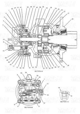 Good price Catalog Custom Color Excavator Swing Drives Reducer 312-6319 E308D online