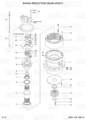 Good price R210-7 Hyundai Excavator Swing Gear Box Catalog 31N6-10150 Planetary Reducer online