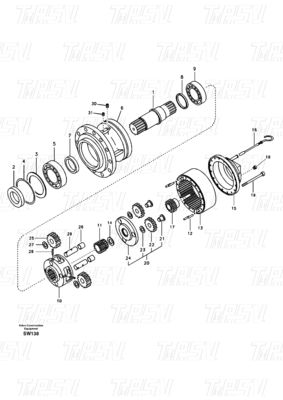 Good price Wooden Box Packaging VOE14619955 VOE14630401 EC360B Excavator Swing Drive Catalog with Black Color online