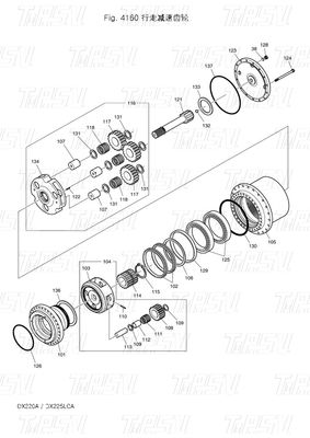 Good price Heavy Duty Steel K9007404 170402-00028 DX225 Excavator Travel Drive Catalog Excavator Travel Motor online