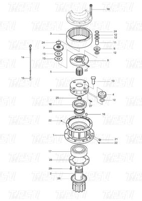 Good price 404-00062 DH150-7 Excavator Swing Drive Catalog Motors for Multiple Brands and Models online
