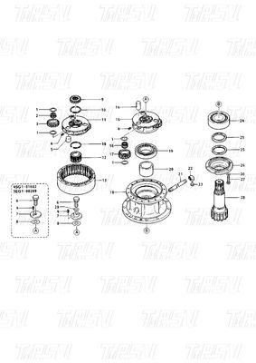 Good price Custom Black Steel 096-4329 5I-5393 5I-5394 096-5898 5I-5492 099-4137 E200B Excavator Swing Drive Catalog Repair Shops online