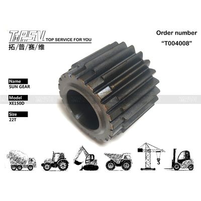 Heavy Duty Steel XE150D Excavator Swing 2 Stage Sun Gears For Excavator Transmissions