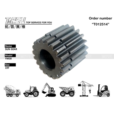 High Precision YM30 Excavator Travel 2 Stage Sun Gear for Heavy Machinery in Black Finish