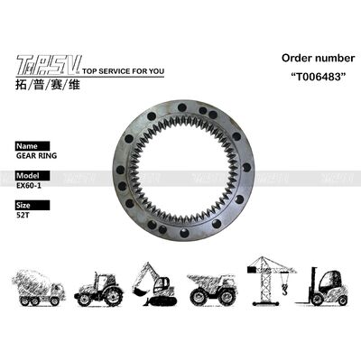 EX60-1 Excavator Swing 1 Stage Internal Ring Gear Steel 2024937 for Machinery Repair