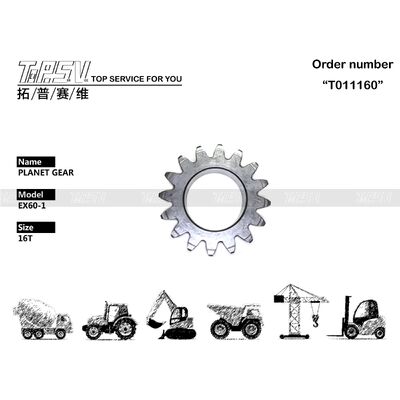 3036285 Universal Compatibility EX60-1 Excavator Swing 1 Stage Planetary Gear With Reduced Rotary Gear