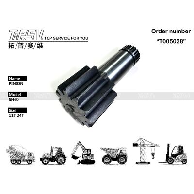 SH60 Excavator Swing Pinion For Swing Drive Excavator Spare Parts