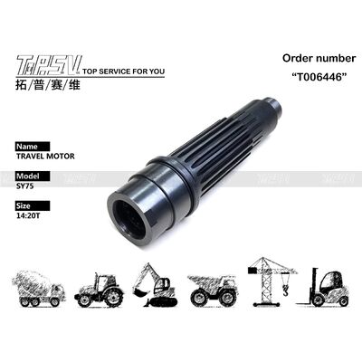 SY75 Excavator Travel Motor Shaft Parts For Travel Drive Excavator Spare Parts
